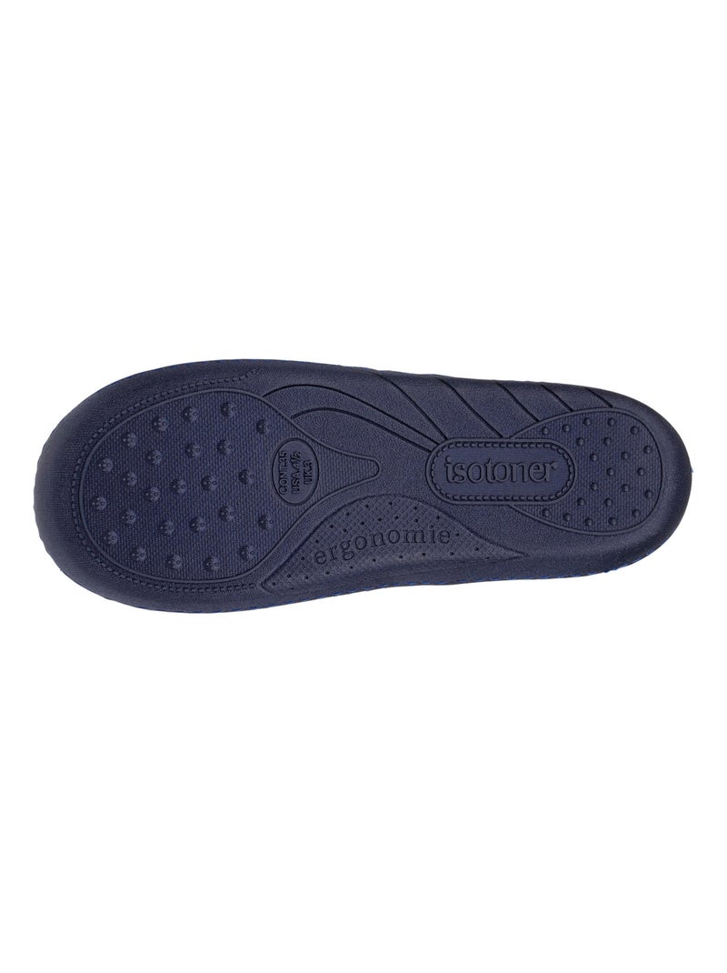Pantofole mocassini pelle scamosciata ultramorbida, suola bambino Isotoner Blu marino - Kiabi