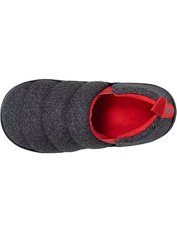 Pantofole mocassini pile melange con suola Bloup Extra bambino Isotoner