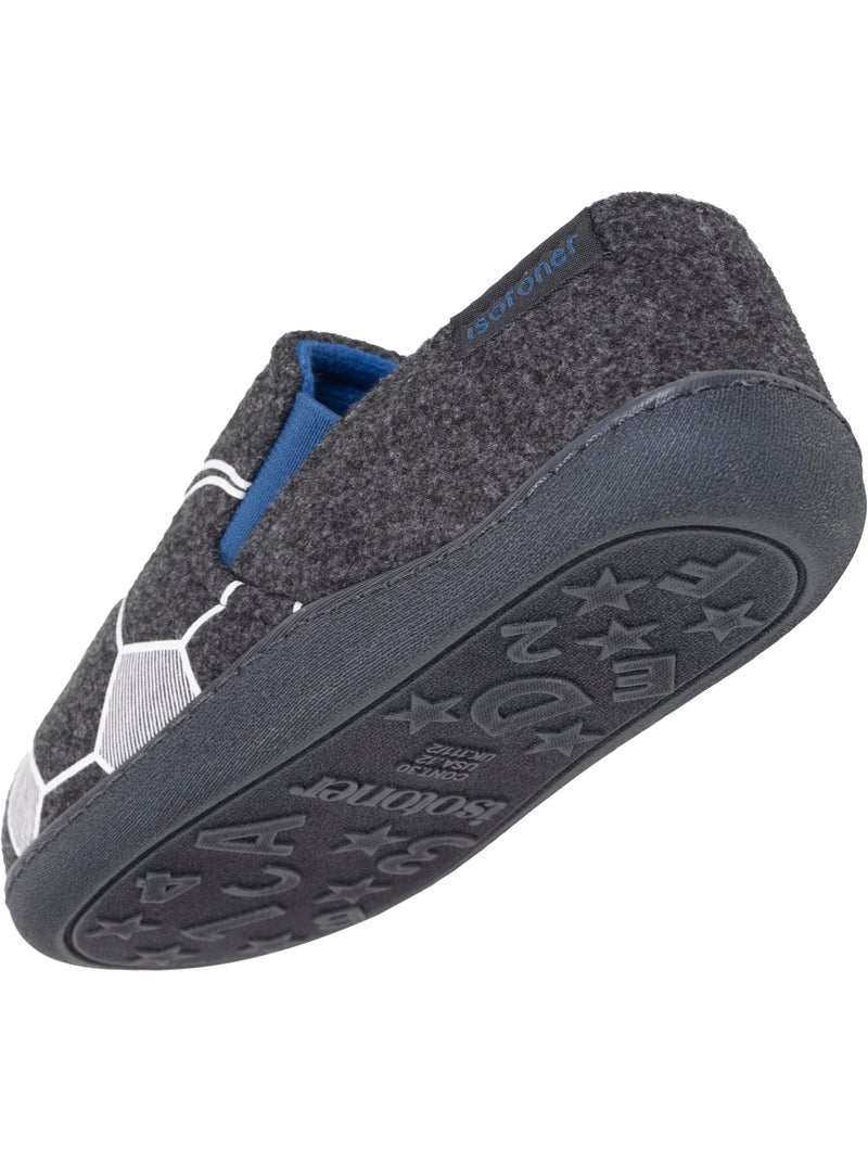Pantofole mocassini pile melange, sostegno per il piede, bambino Isotoner Grigio melangiato - Kiabi