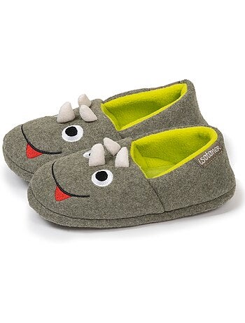Pantofole mocassini pile, suola in gomma antiscivolo bambino isotoner