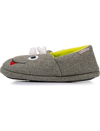 Pantofole mocassini pile, suola in gomma antiscivolo bambino isotoner