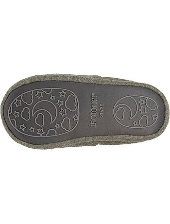 Pantofole mocassini pile, suola in gomma antiscivolo bambino isotoner