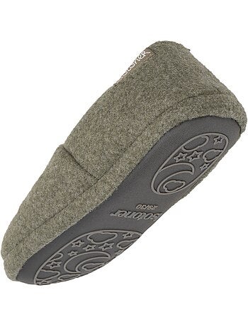Pantofole mocassini pile, suola in gomma antiscivolo bambino isotoner