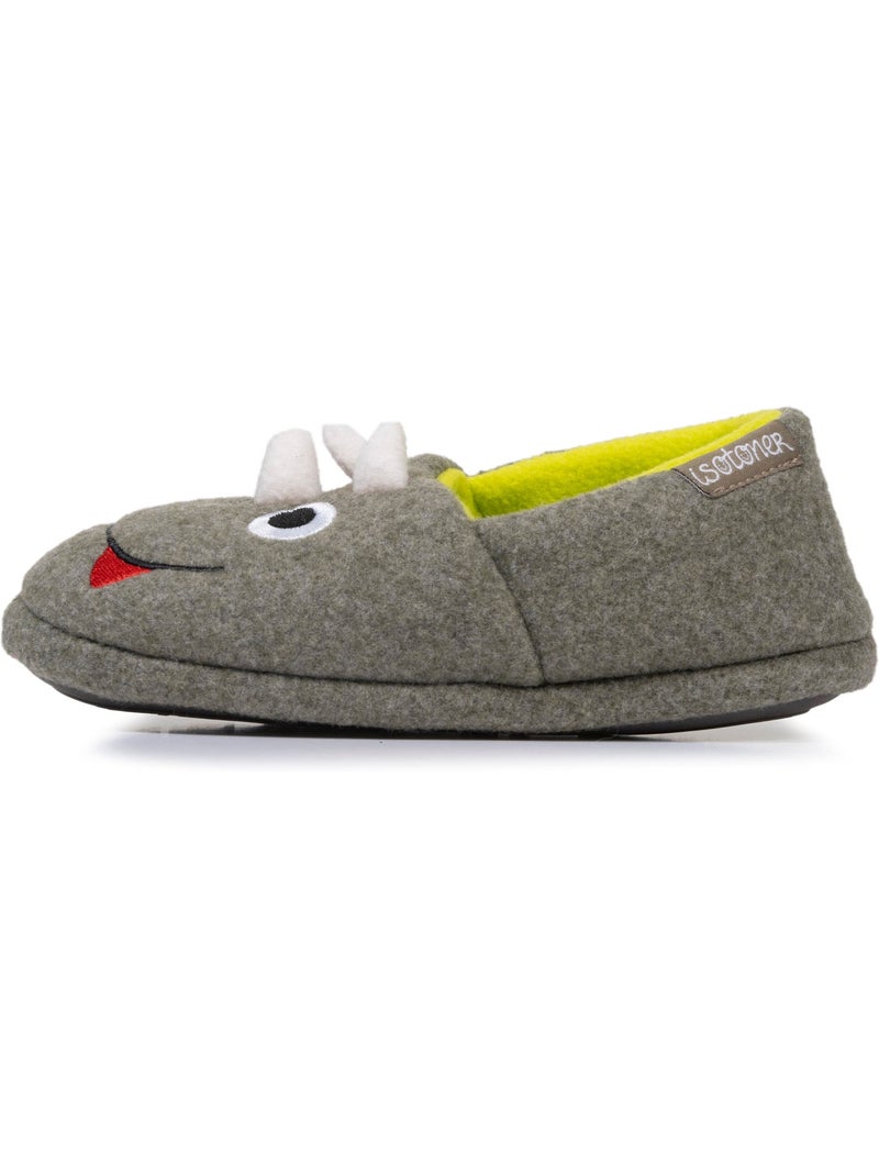 Pantofole mocassini pile, suola in gomma antiscivolo bambino isotoner Cachi - Kiabi