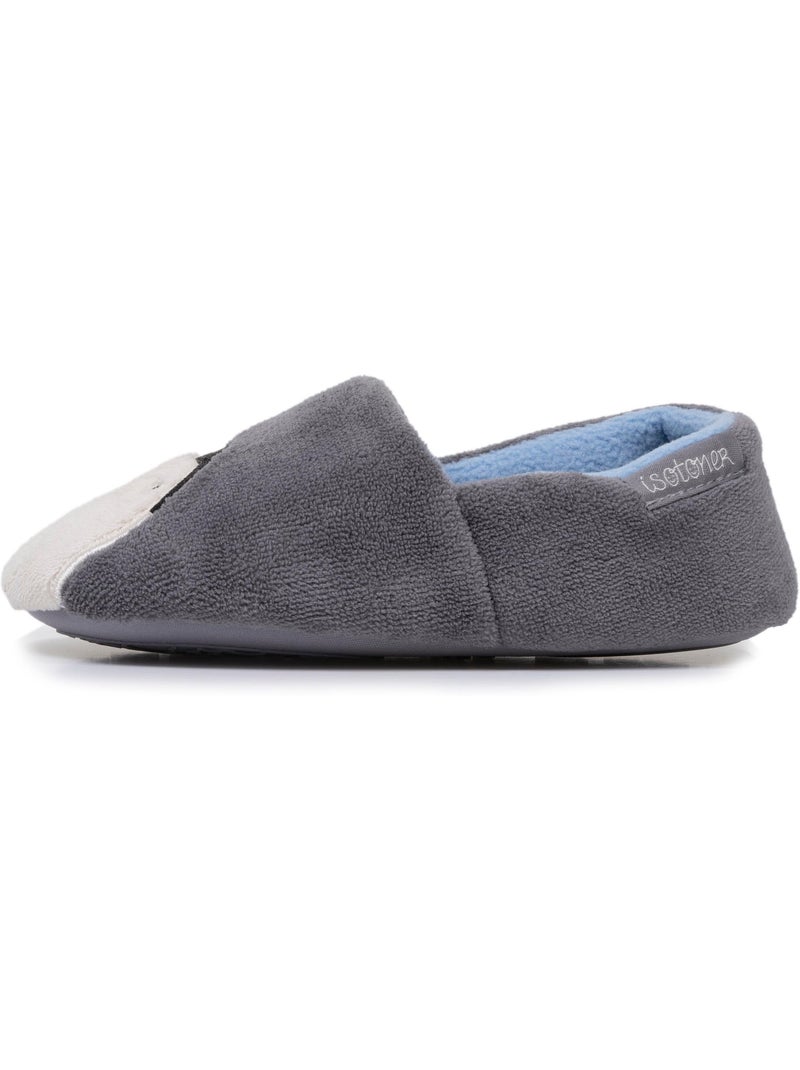 Pantofole mocassini suola in gomma microspugna e unisex bambino Grigio - Kiabi