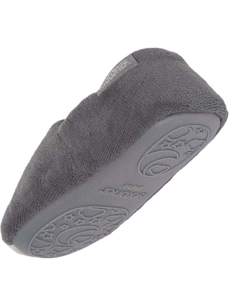 Pantofole mocassini suola in gomma microspugna e unisex bambino Grigio - Kiabi