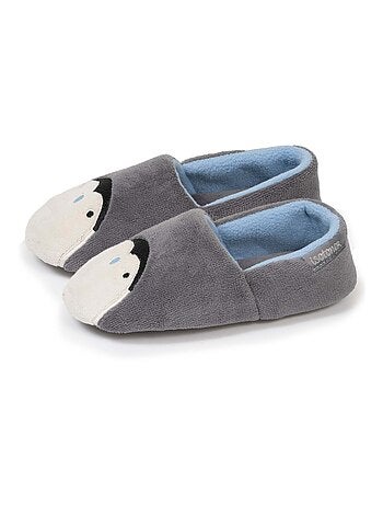Pantofole mocassini suola in gomma microspugna e unisex bambino Isotoner