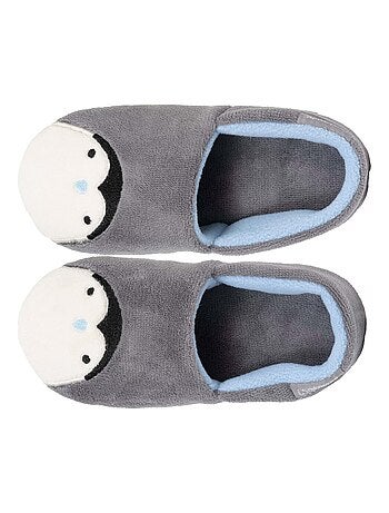 Pantofole mocassini suola in gomma microspugna e unisex bambino Isotoner