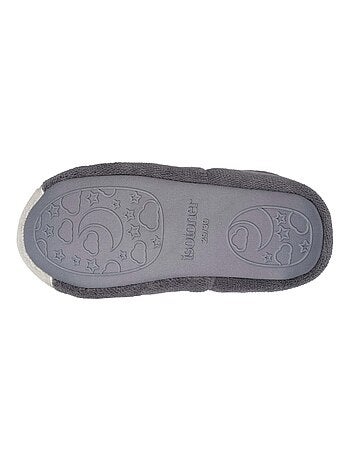Pantofole mocassini suola in gomma microspugna e unisex bambino Isotoner