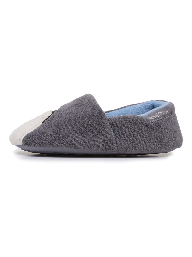Pantofole mocassini suola in gomma microspugna e unisex bambino Isotoner Grigio - Kiabi