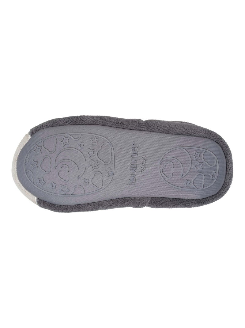 Pantofole mocassini suola in gomma microspugna e unisex bambino Isotoner Grigio - Kiabi