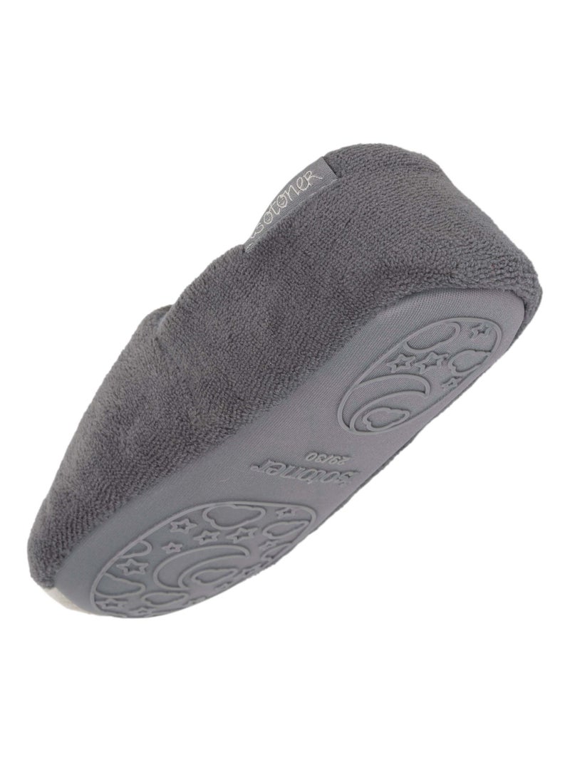 Pantofole mocassini suola in gomma microspugna e unisex bambino Isotoner Grigio - Kiabi