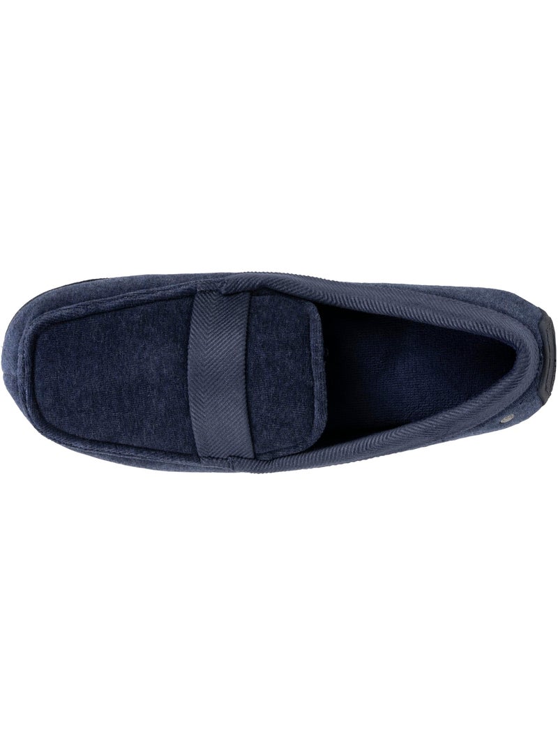 Pantofole mocassini suola in gomma ultra confortevole e uomo Isotoner Blu marino - Kiabi