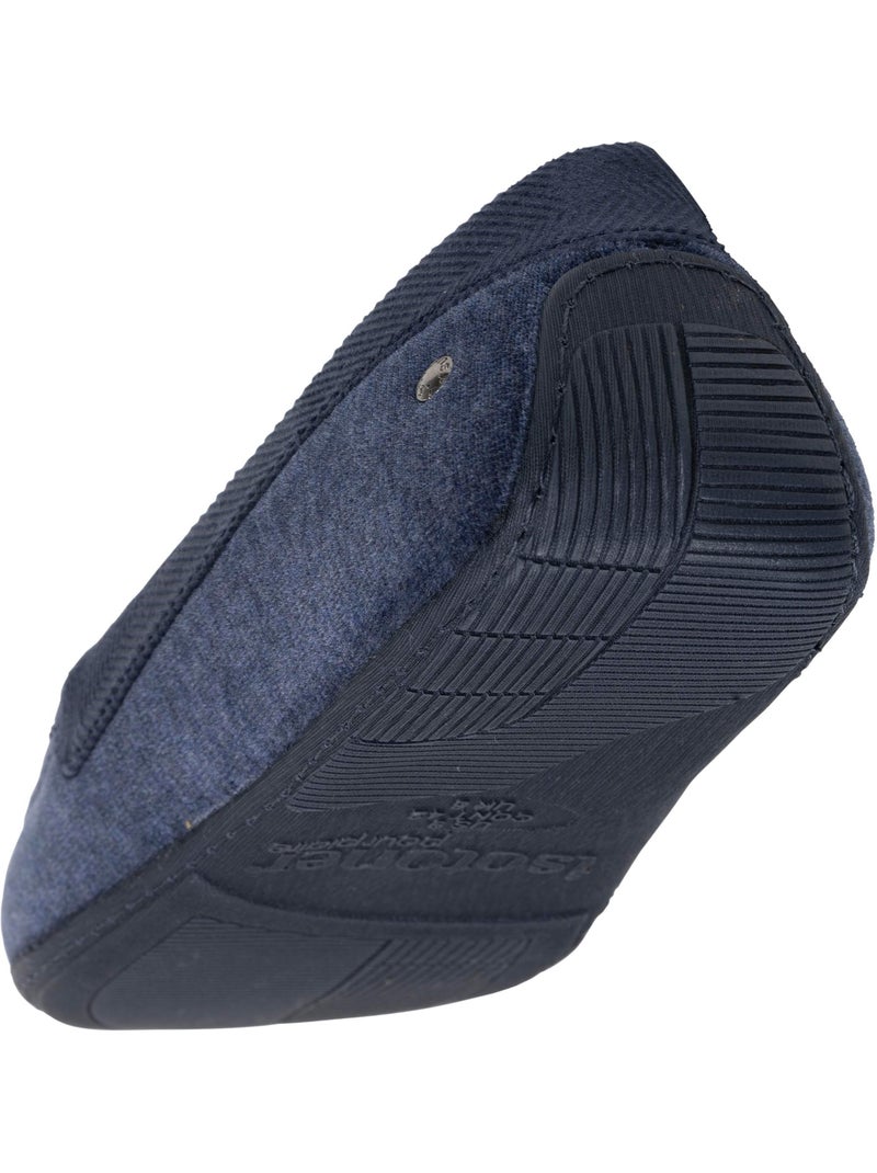 Pantofole mocassini suola in gomma ultra confortevole e uomo Isotoner Blu marino - Kiabi