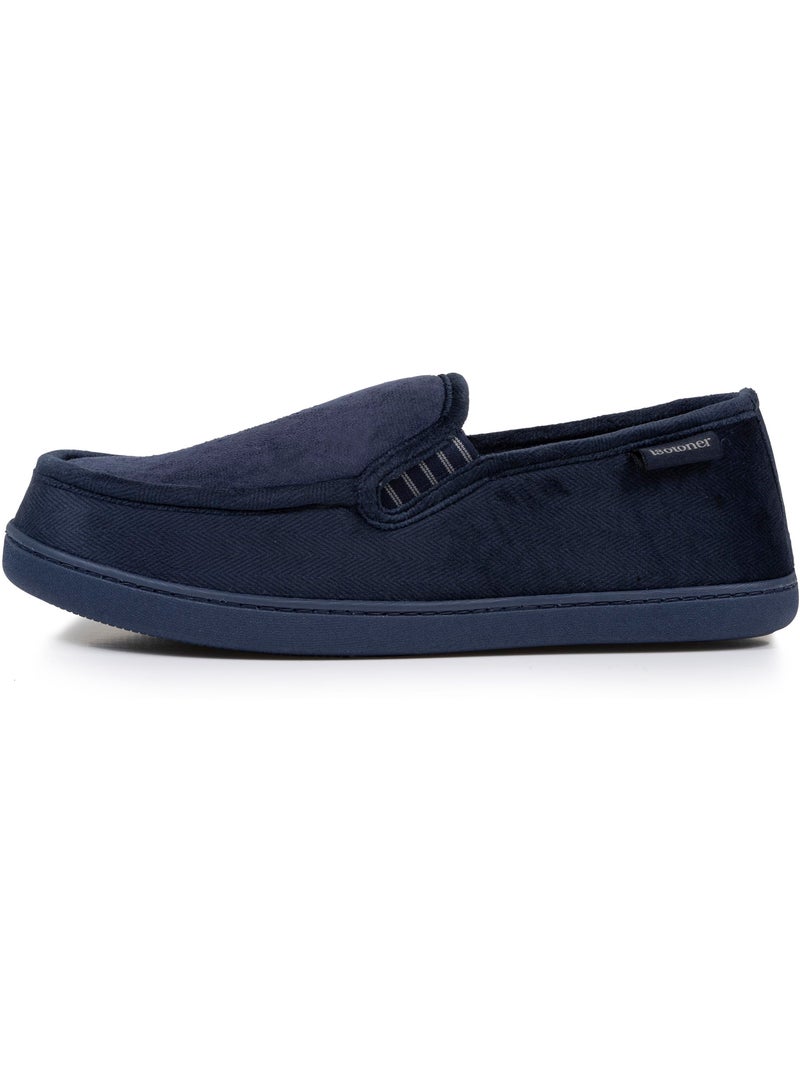 Pantofole mocassini superfice in morbido velluto e suola uomo isotoner Blu marino - Kiabi