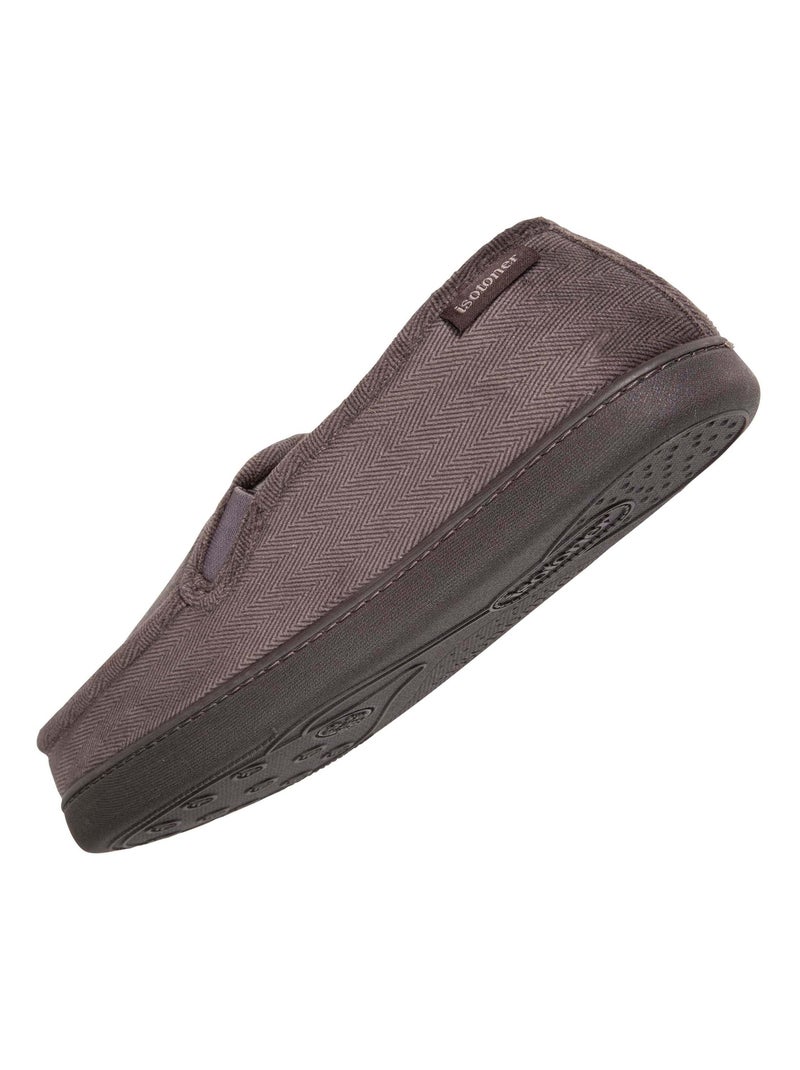 Pantofole mocassini supporto per l'arco plantare uomo Isotoner Grigio - Kiabi