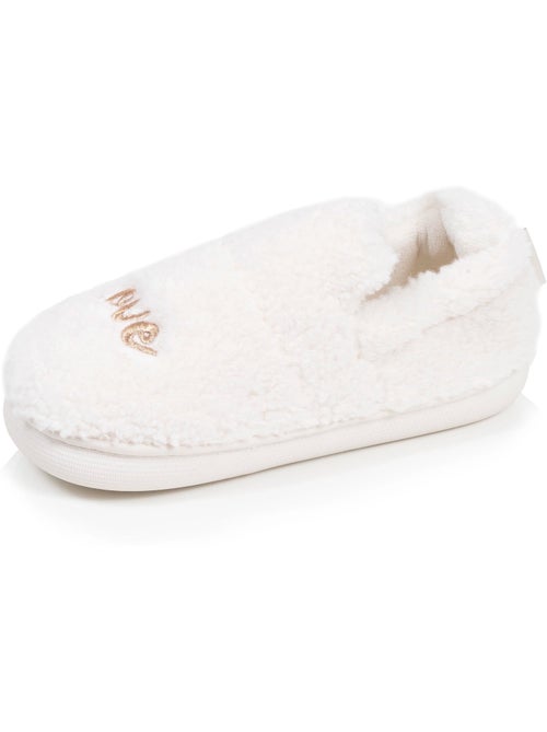 Pantofole mocassini tessuto a riccioli, suola Bloup Extra bambina Isotoner - Kiabi