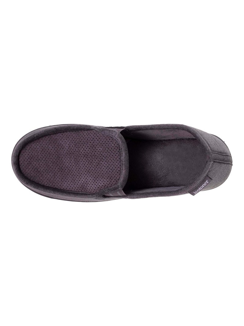 Pantofole mocassini tomaia in velluto e suola confortevole uomo Isotoner Grigio - Kiabi