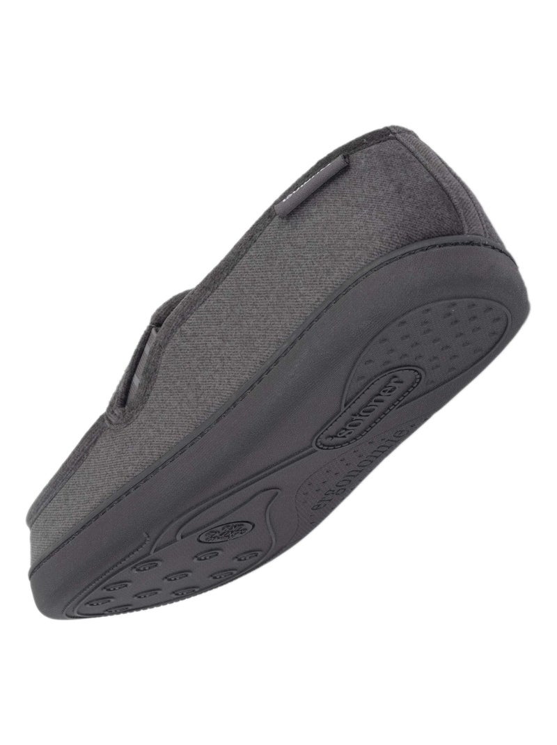 Pantofole mocassini tomaia in velluto e suola confortevole uomo Isotoner Grigio - Kiabi