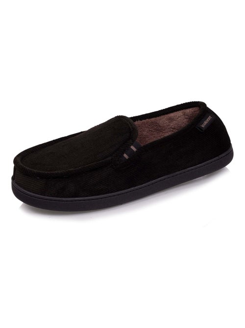 Pantofole mocassini tomaia in velluto e suola confortevole uomo Isotoner - Kiabi