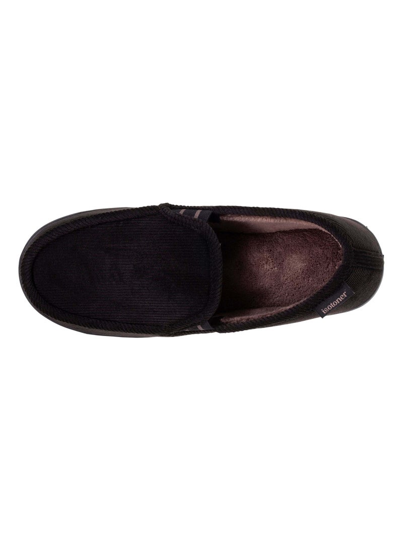 Pantofole mocassini tomaia in velluto e suola confortevole uomo Isotoner Nero - Kiabi