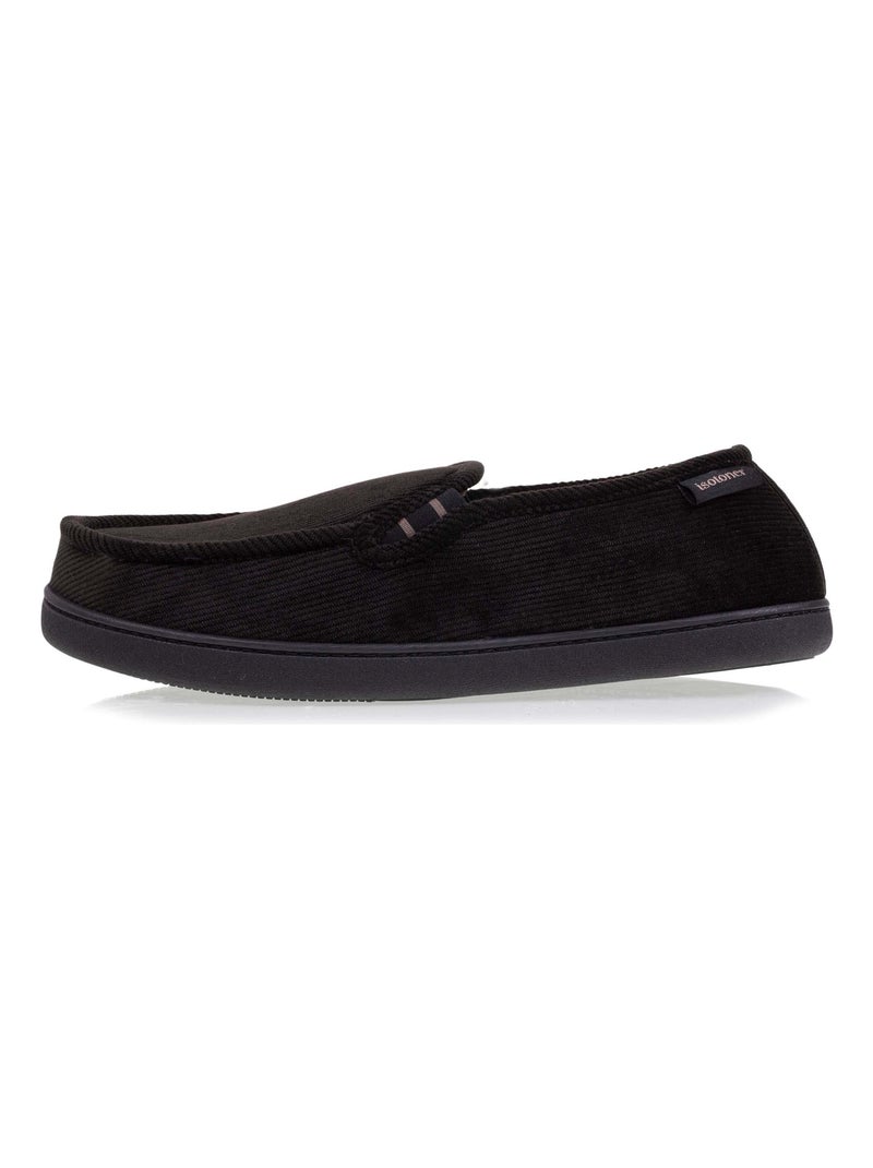 Pantofole mocassini tomaia in velluto e suola confortevole uomo Isotoner Nero - Kiabi