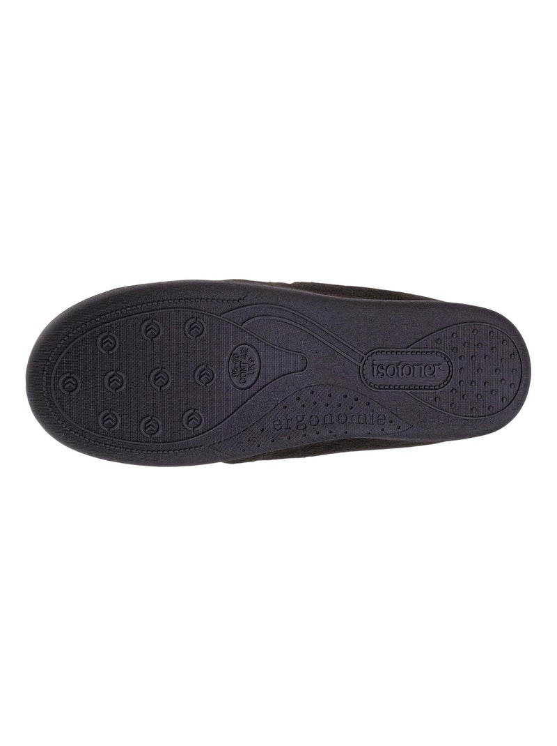 Pantofole mocassini tomaia in velluto e suola confortevole uomo Isotoner Nero - Kiabi