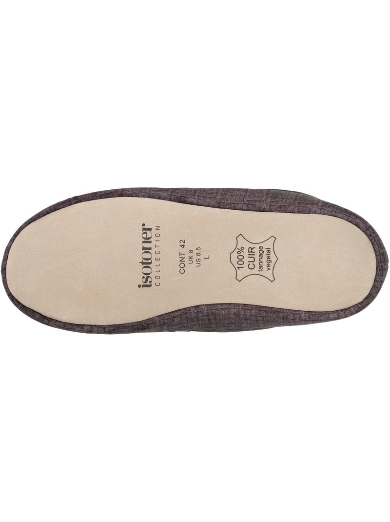 Pantofole mocassini ultracomodo e leggero, in cotone uomo Grigio antracite - Kiabi