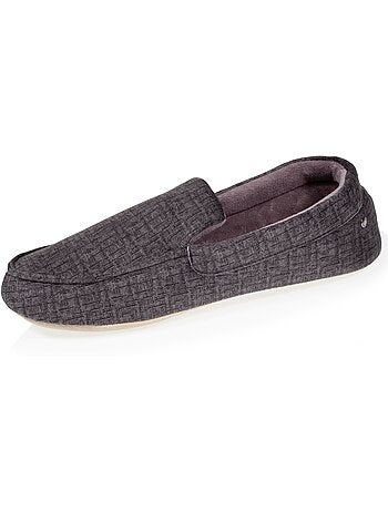 Pantofole mocassini ultracomodo e leggero, in cotone uomo isotoner