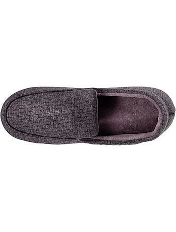 Pantofole mocassini ultracomodo e leggero, in cotone uomo isotoner
