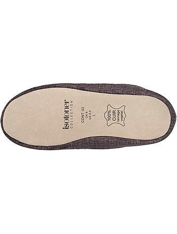 Pantofole mocassini ultracomodo e leggero, in cotone uomo isotoner