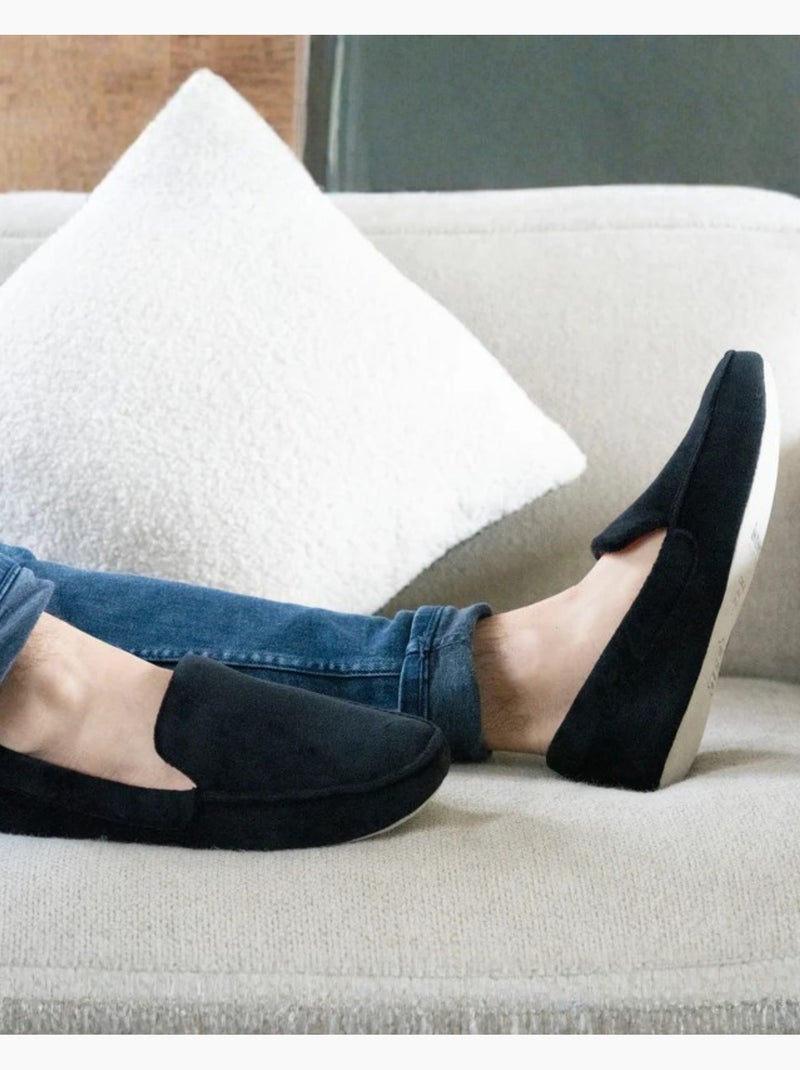 Pantofole mocassini ultracomodo e leggero, in cotone uomo isotoner Nero - Kiabi