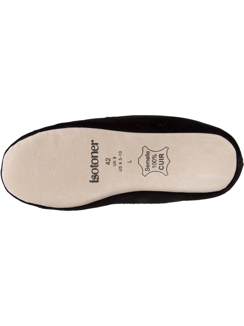 Pantofole mocassini ultracomodo e leggero, in cotone uomo isotoner Nero - Kiabi