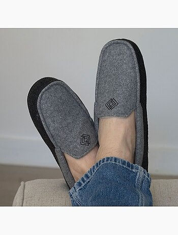 Pantofole mocassini suola in gomma ultra confortevole e uomo isotoner