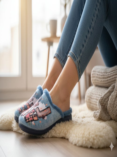 Pantofole Mule donna PHOTOPRINT - Kiabi Pantofole Mule donna PHOTOPRINT - Kiabi