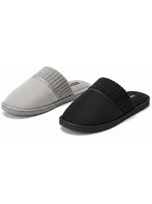 Pantofole Mule Uomo Costellate OLIVER GRANT PARIS Confezione da 2 Paia - Kiabi