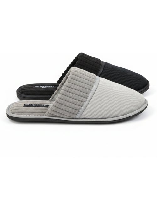 Pantofole Mule Uomo Costellate OLIVER GRANT PARIS Confezione da 2 Paia - Kiabi