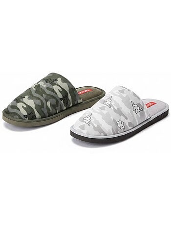 Pantofole Mule Uomo Imbottite Logo Omini KAPPA Confezione 2 Paia