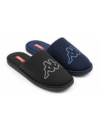 Pantofole Mule Uomo Imbottite Logo Omini KAPPA Confezione 2 Paia