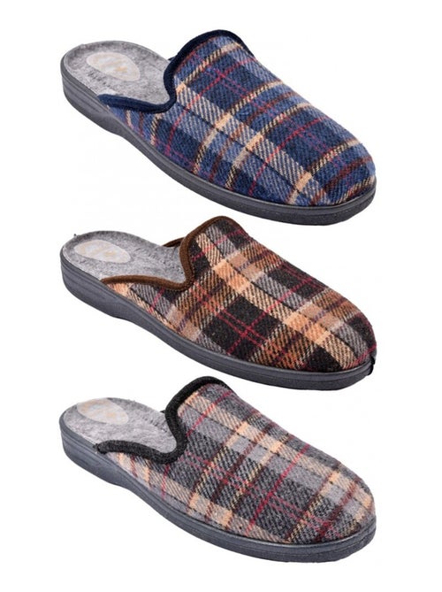 Pantofole mule uomo ozabi jacquard scozzese realizzate in spagna - Kiabi Pantofole mule uomo ozabi jacquard scozzese realizzate in spagna - Kiabi