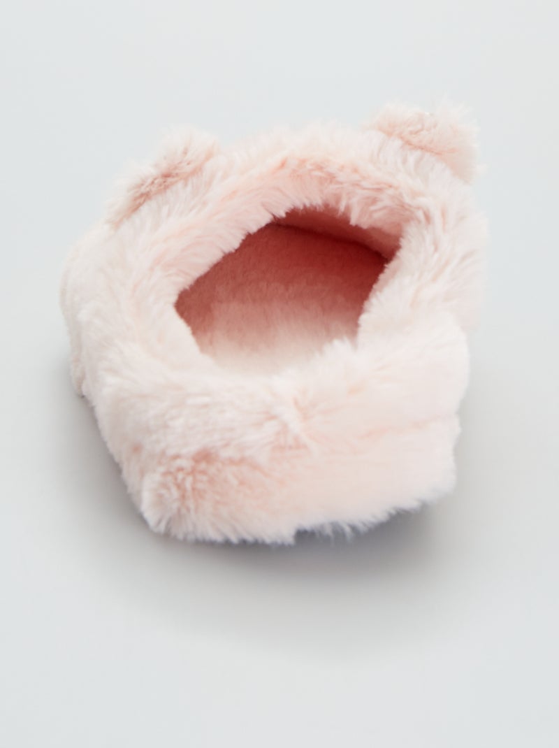 Pantofole mules animale gatto rosa - Kiabi