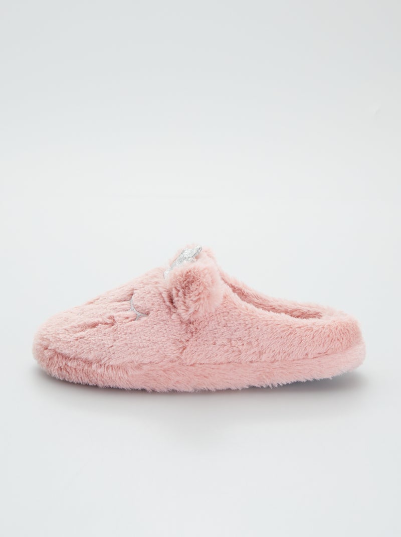 Pantofole mules 'My dad is a hero' - grigio - Taglie forti - 9.00