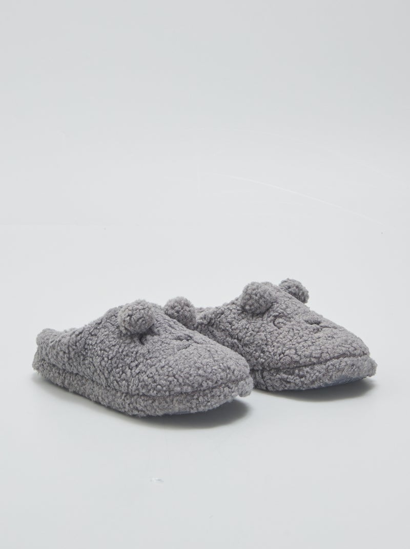 Pantofole mules animali - GRIGIO - Kiabi
