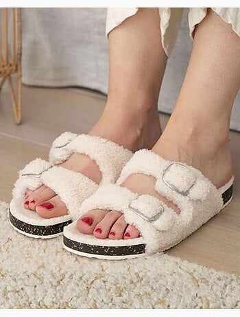 Pantofole mules aperte ammortizzazione del tallone, comfort di donna isotoner