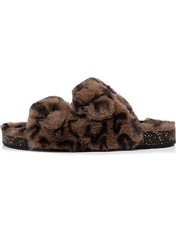 Pantofole mules aperte ammortizzazione del tallone, comfort di donna isotoner