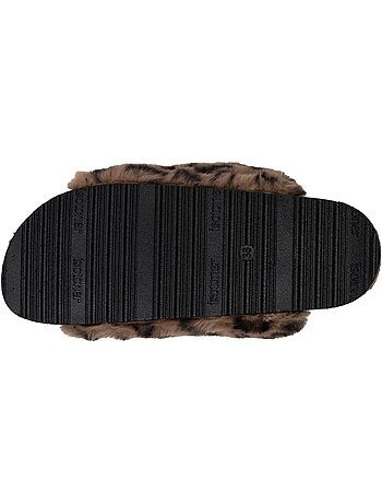 Pantofole mules aperte ammortizzazione del tallone, comfort di donna isotoner
