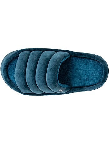 Pantofole mules aperte Suola XTRA Comfort in velluto e rete donna Isotoner