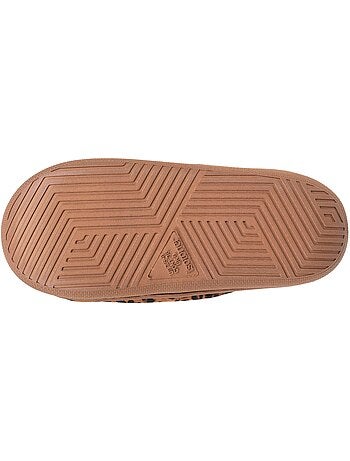 Pantofole mules aperte Suola XTRA Comfort in velluto e rete donna Isotoner