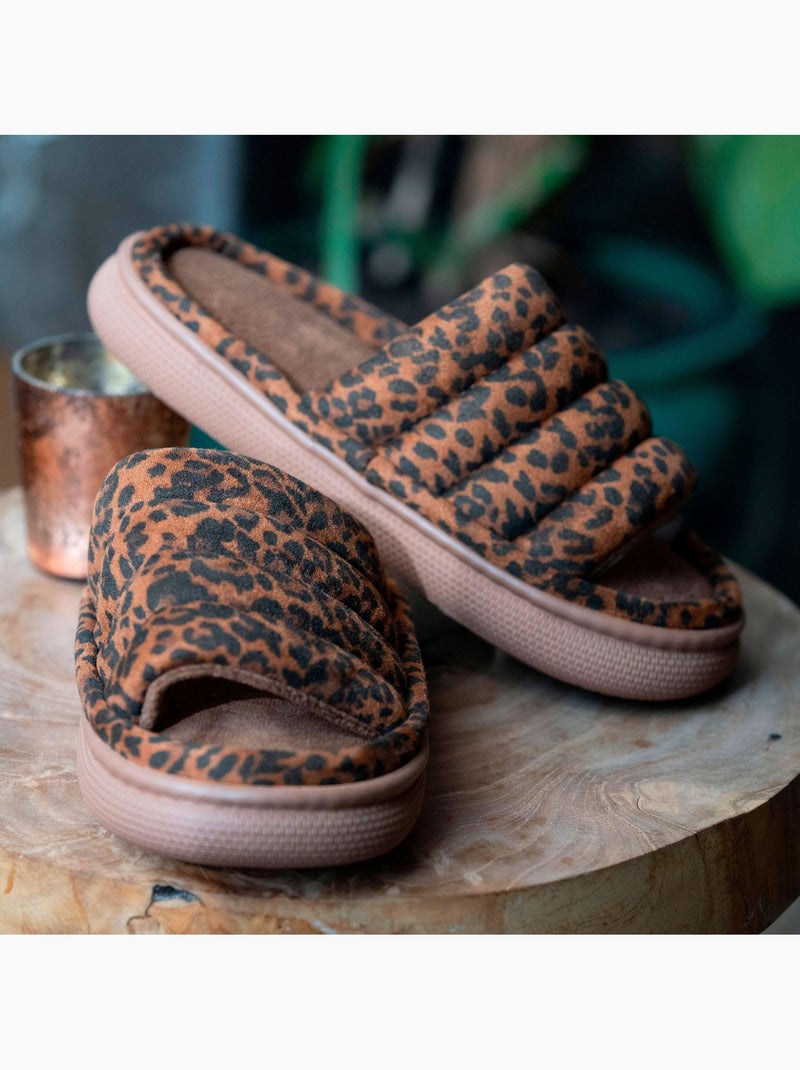 Pantofole mules aperte suola scamosciata bloup XTRA Comfort donna Isotoner Cammello - Kiabi