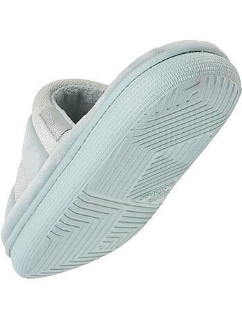 Pantofole mules aperte Suola XTRA Comfort in velluto e rete donna Isotoner